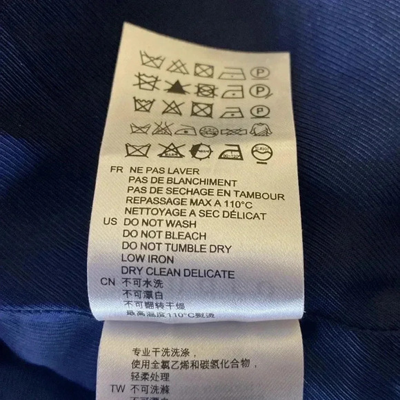 Sandro Paris Blue with Red Zig Zag Design Bolero Style Coat Jacket Blazer Size 8 - Picture 10 of 15